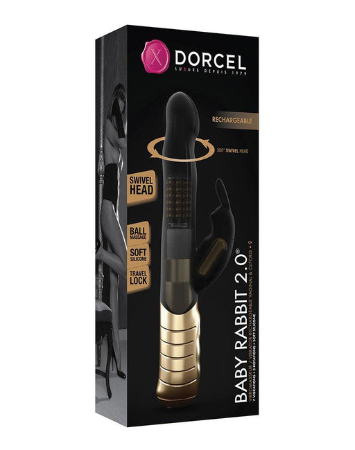 Dorcel - Baby 2.0 - Rabbit Vibrator - Zwart/Goud-Laced-up.nl