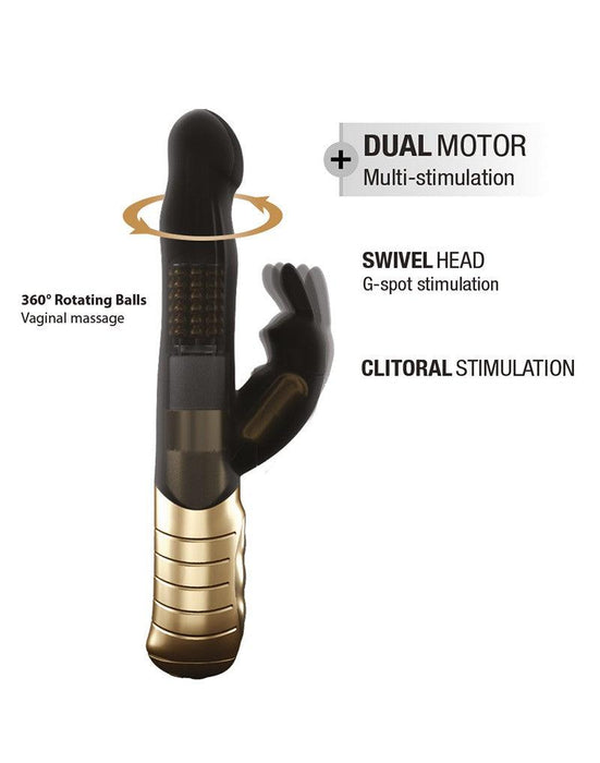 Dorcel - Baby 2.0 - Rabbit Vibrator - Zwart/Goud-Laced-up.nl