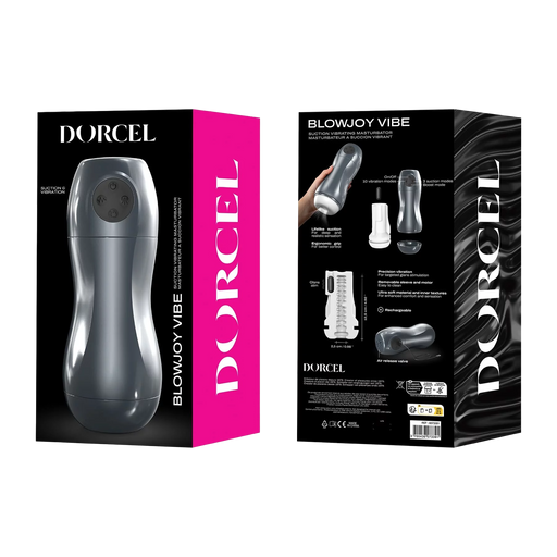 Dorcel - Blowjoy Vibe - Masturbateur vibrant - Gris - Laced-up.nl
