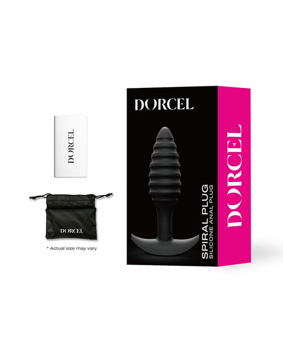 Dorcel - Buttplug - Spiraalvormige Buttplug - Anaal Speeltje - Siliconen - Zwart-Laced-up.nl