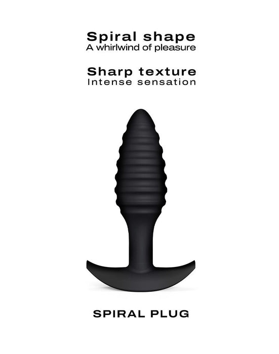 Dorcel - Buttplug - Spiraalvormige Buttplug - Anaal Speeltje - Siliconen - Zwart-Laced-up.nl