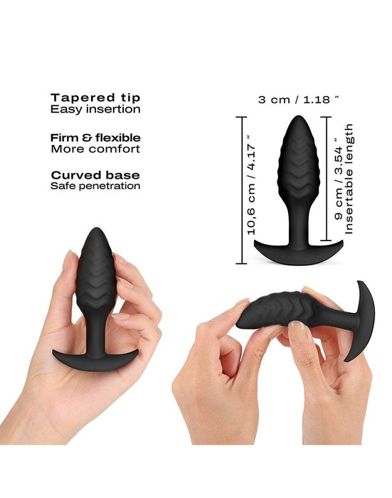 Dorcel - Buttplug - Wavy Buttplug - Anaal Speeltje - Siliconen - Zwart-Laced-up.nl
