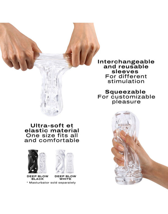 Dorcel - Deep Blow Extrem - Stroker Sleeve Voor Masturbator - Transparant-Laced-up.nl