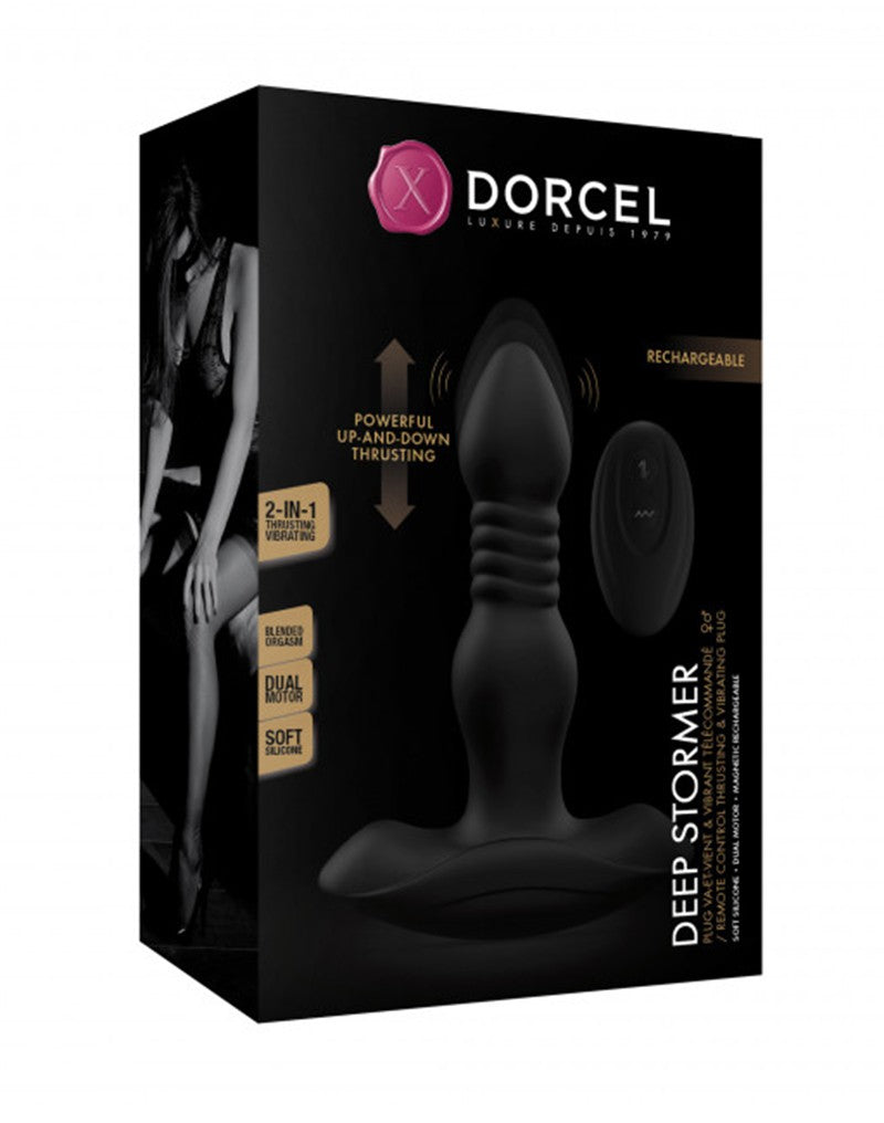 Dorcel - Deep Stormer - Stotende Buttplug Met Afstandsbediening - Zwart-Laced-up.nl