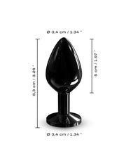 Dorcel - Diamond - Aluminium Buttplug - Zwart-Laced-up.nl