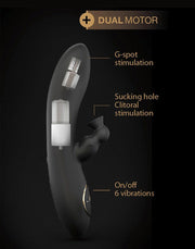 Dorcel - Divine Rabbit Sucker - G-spot En Clitoris Vibrator Met Zuiggedeelte-Laced-up.nl