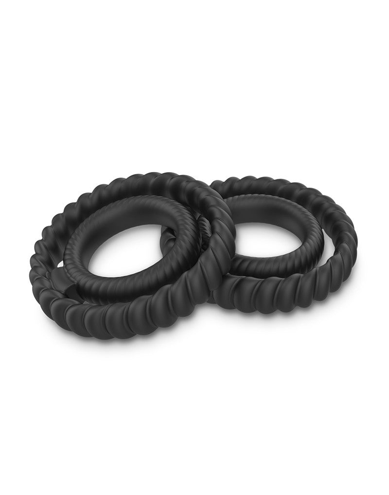 Dorcel - Dual Ring - Siliconen Rekbare Cockring - Zwart-Laced-up.nl