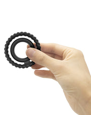 Dorcel - Dual Ring - Siliconen Rekbare Cockring - Zwart-Laced-up.nl