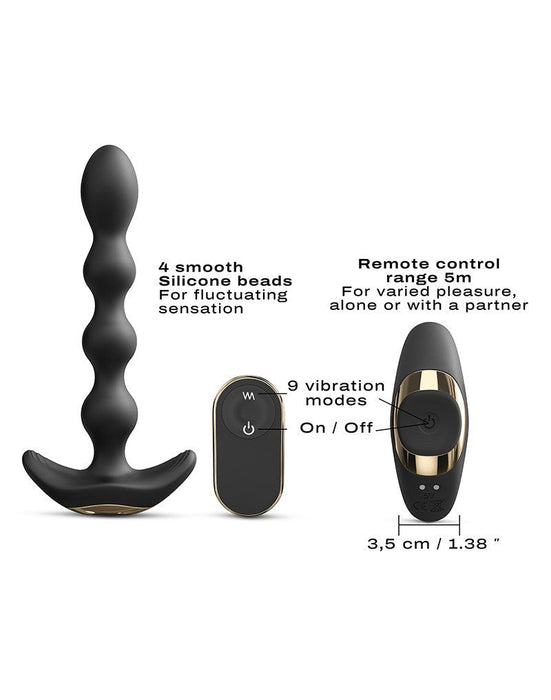 Dorcel - Flexi Balls - Anale Vibrator Met Afstandsbediening - Zwart-Laced-up.nl