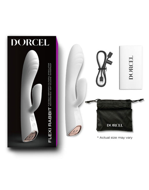 Dorcel - Flexi Rabbit - Verwarmde Rabbit Vibrator - Wit-Laced-up.nl