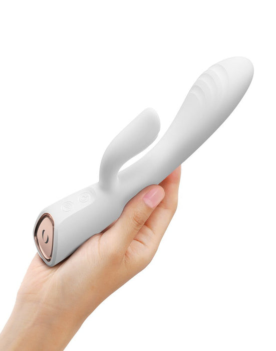 Dorcel - Flexi Rabbit - Verwarmde Rabbit Vibrator - Wit-Laced-up.nl