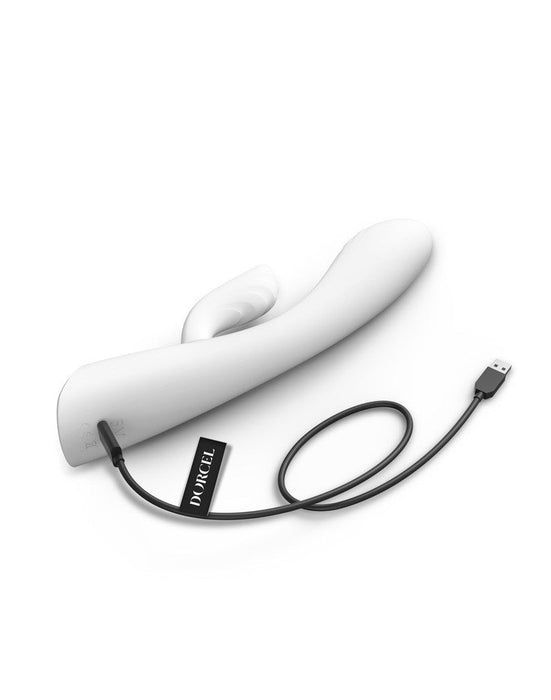 Dorcel - Flexi Rabbit - Verwarmde Rabbit Vibrator - Wit-Laced-up.nl