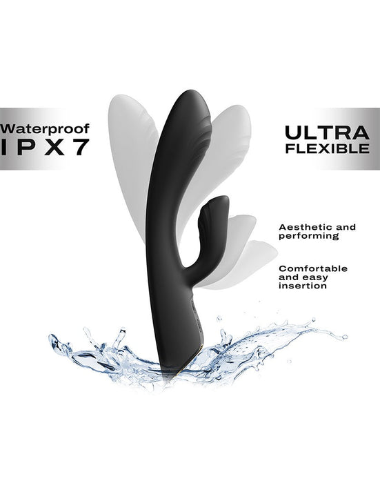 Dorcel - Flexi Rabbit - Verwarmde Rabbit Vibrator - Zwart-Laced-up.nl