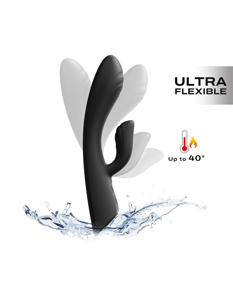 Dorcel - Flexi Rabbit - Verwarmde Rabbit Vibrator - Zwart-Laced-up.nl