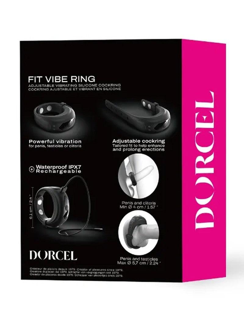 Dorcel - Fit Vibe Ring - Verstelbare Vibrerende Cockring - Zwart-laced-up.nl