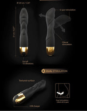 Dorcel - Flexi & Joy - G-spot en Clitoris Vibrator - Zwart-Laced-up.nl