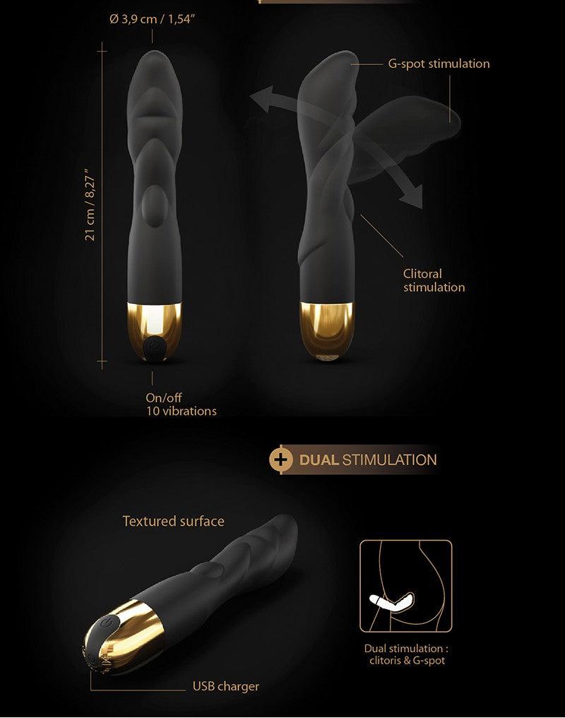 Dorcel - Flexi & Joy - G-spot en Clitoris Vibrator - Zwart-Laced-up.nl