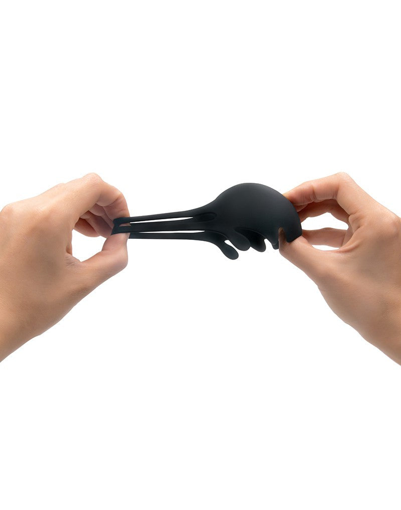 Dorcel - Fun Bag - Vibrerende Cockring En Testikel Stimulator - Zwart-Laced-up.nl
