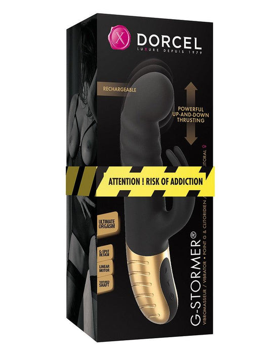 Dorcel - G-stormer - Stotende Rabbit Vibrator - Zwart-Erotiekvoordeel.nl