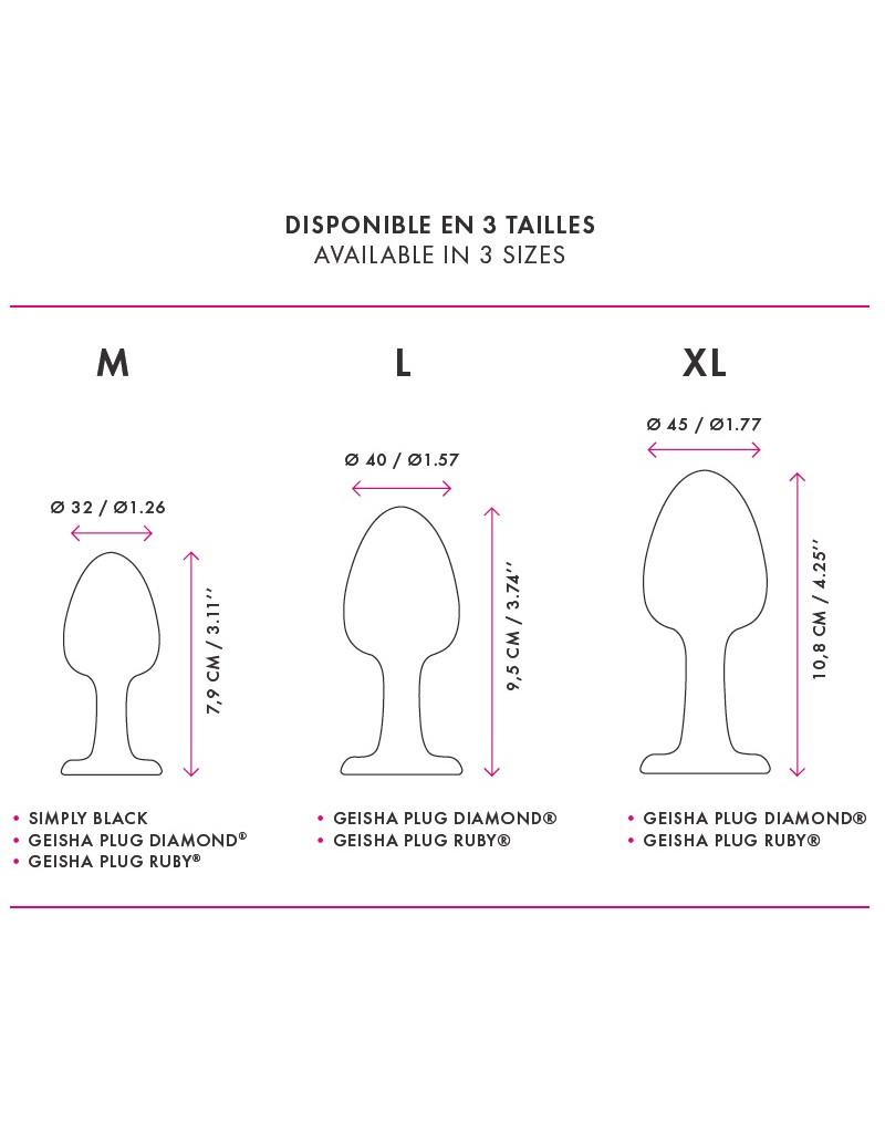 Dorcel - Geisha Buttplug met Bewegende Metalen Balletjes - Paars Kristal-Erotiekvoordeel.nl