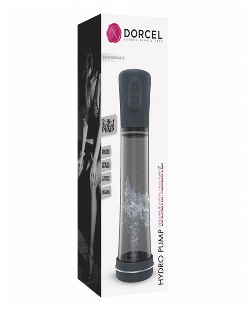 Dorcel - Hydro Pump - Oplaadbare Water- En Lucht Penispomp - Zwart-Laced-up.nl