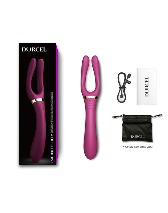 Dorcel - Infinite Joy - Multi Vibrator - Met Twee 360° Flexibele Armen - Roze-Erotiekvoordeel.nl