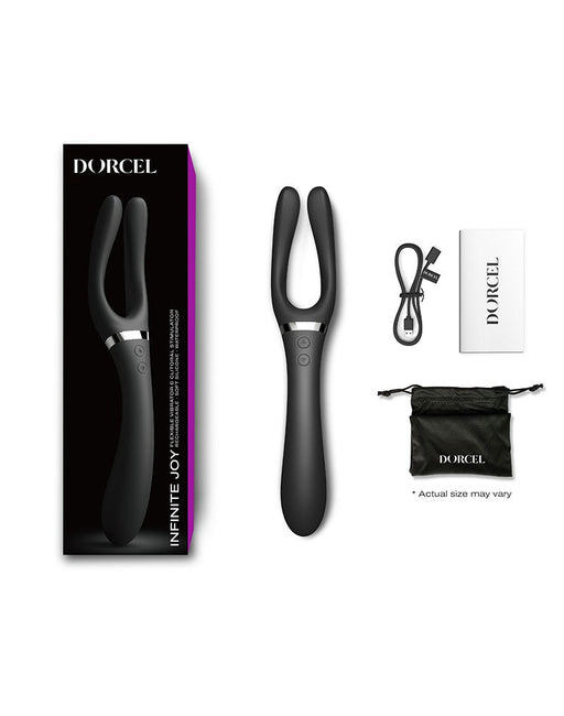 Dorcel - Infiniite Joy - Multi Vibrator - Met Twee 360° Flexibele Armen - Zwart-Laced-up.nl