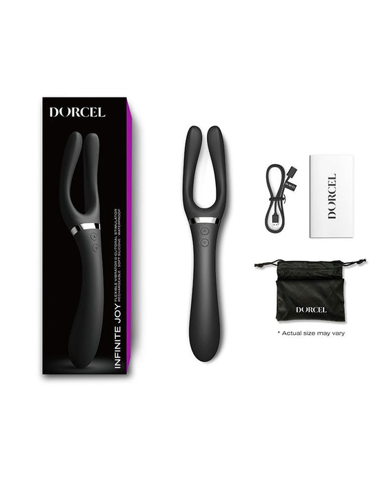 Dorcel - Infiniite Joy - Multi Vibrator - Met Twee 360° Flexibele Armen - Zwart-Laced-up.nl