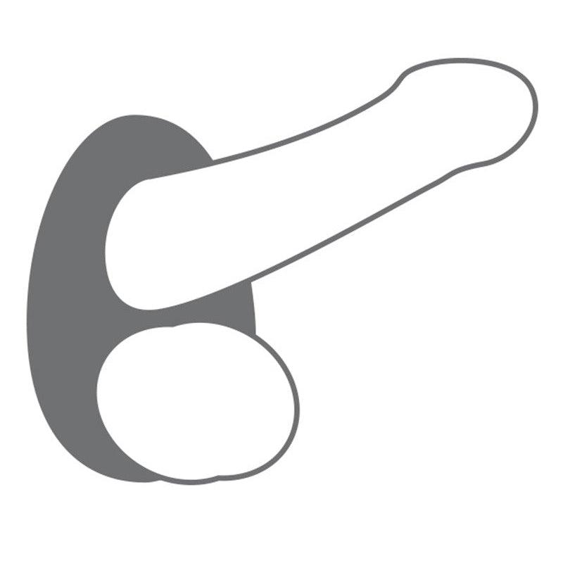 Dorcel - Liquid Soft Teardrop - Siliconen Rekbare Cockring - Opening voor Penis en Opening voor Testikels-Laced-up.nl