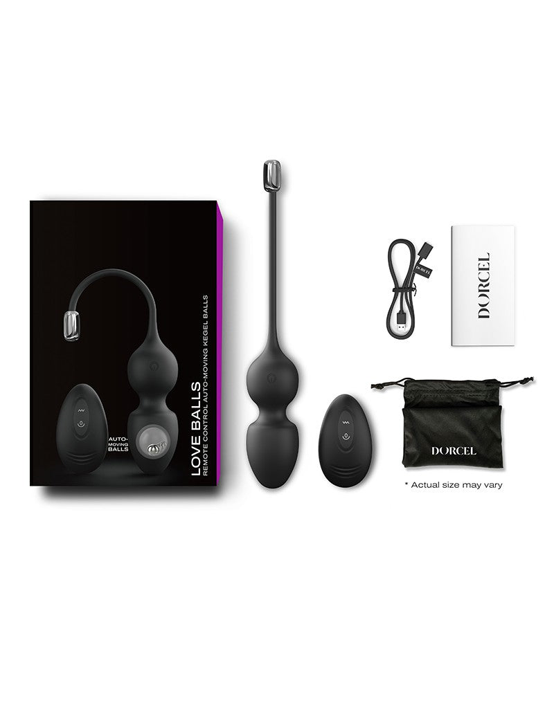 Dorcel - Love Balls - Vibrerende Kegel Balls Met Afstandsbediening - Zwart-Laced-up.nl