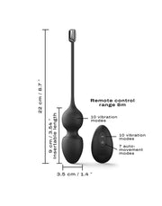 Dorcel - Love Balls - Vibrerende Kegel Balls Met Afstandsbediening - Zwart-Laced-up.nl
