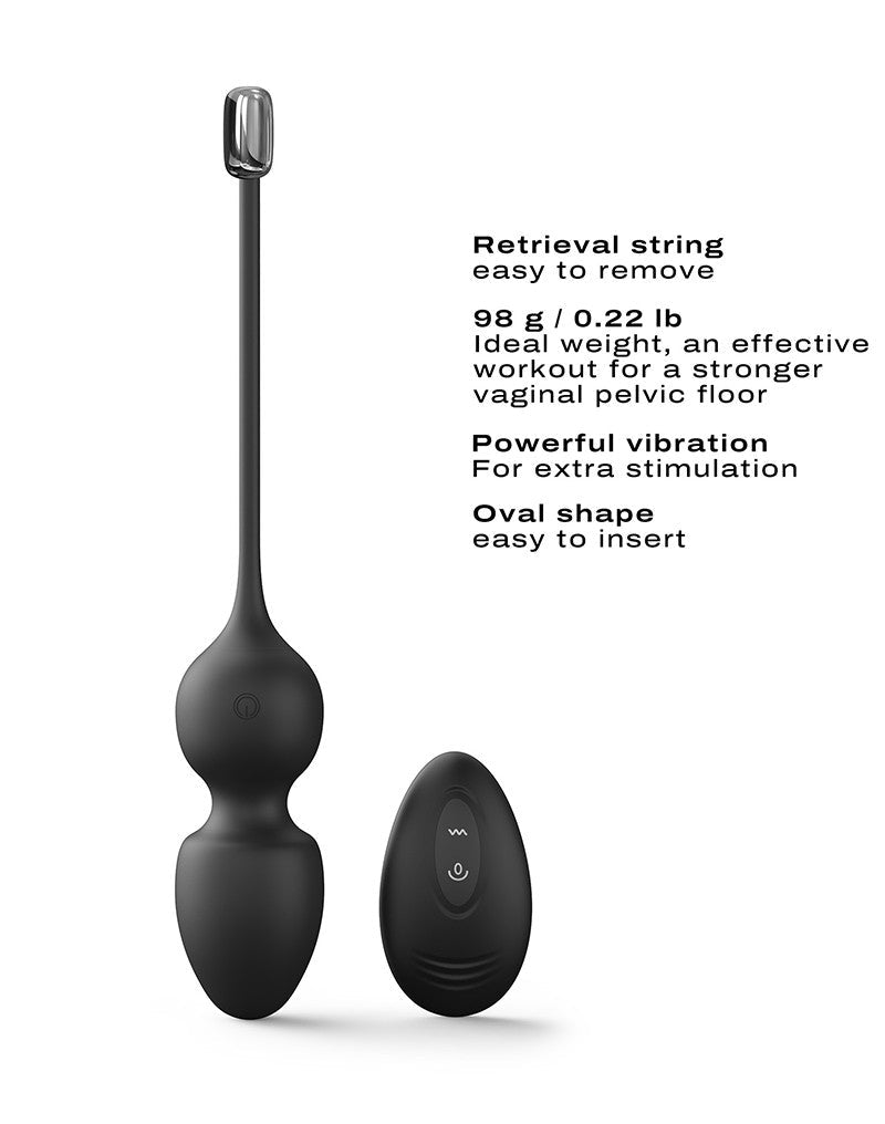 Dorcel - Love Balls - Vibrerende Kegel Balls Met Afstandsbediening - Zwart-Laced-up.nl