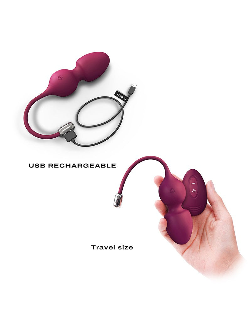Dorcel - Love Balls - Vibrerende Kegel Balls Met Afstandsbediening- plum-Laced-up.nl