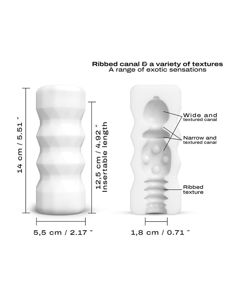 Dorcel - Masturbator Cup met Structuur - Exotic - Wit-Laced-up.nl