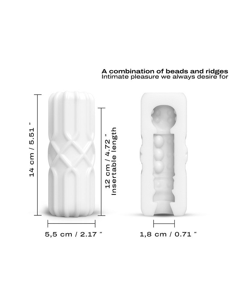Dorcel - Masturbator Cup met Structuur - Regular - Wit-Laced-up.nl