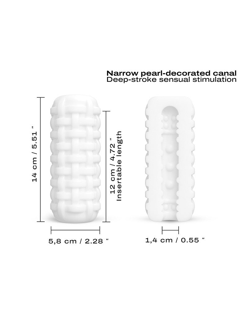 Dorcel - Masturbateur à texture - Tight - Blanc-Laced-up.nl