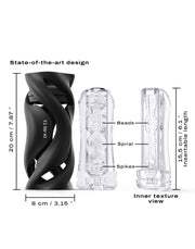 Dorcel - Deep Blow - Masturbator Met Sleeve - Zwart-Erotiekvoordeel.nl