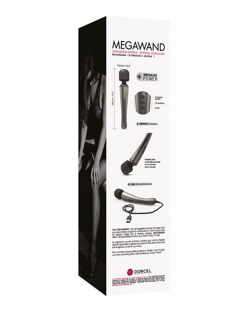 Dorcel - Megawand - Wand Vibrator Massager - Zilver-Laced-up.nl
