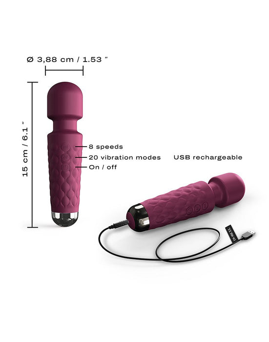 Dorcel - Mini Wanderful - Mini Wand Vibrator - Plum-Laced-up.nl