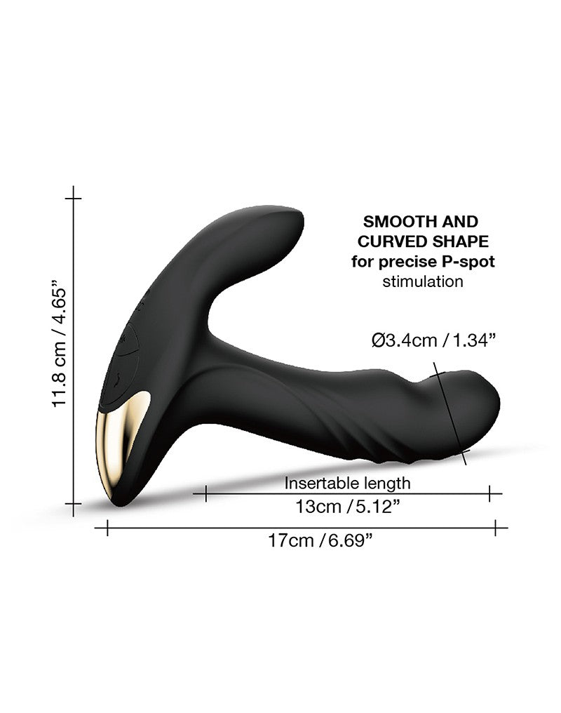 Dorcel - Multi P-Joy - Roterende Prostaat Massager - Met Afstandsbediening - Zwart-Laced-up.nl
