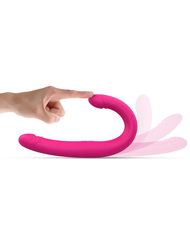Dorcel - Orgasmic Double Do - Dubbele Vibrerende En Stotende Dildo - Roze-Laced-up.nl