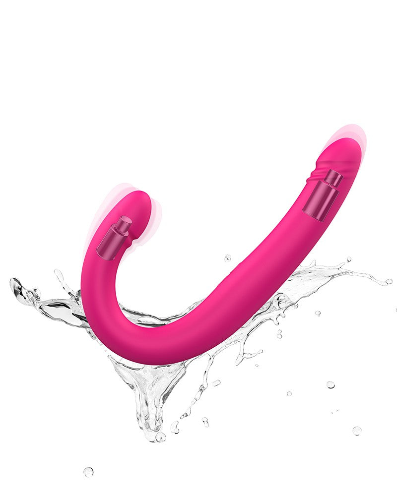 Dorcel - Orgasmic Double Do - Dubbele Vibrerende En Stotende Dildo - Roze-Laced-up.nl