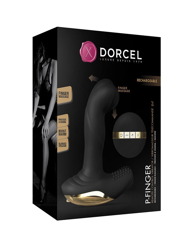Dorcel - P-Finger - Verwarmende Prostaat Vibrator - Met Afstandsbediening - Zwart-Laced-up.nl