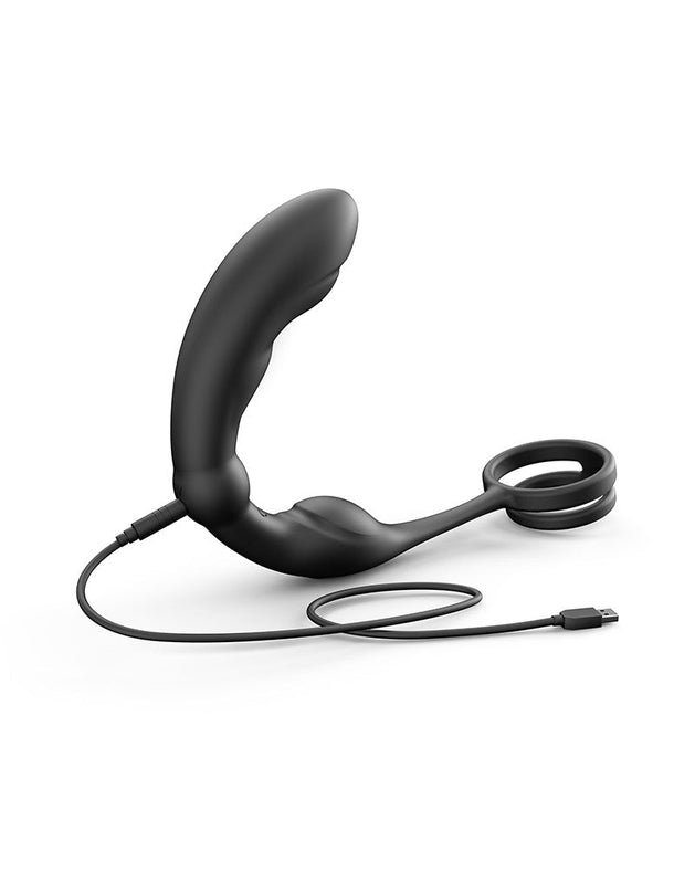 Dorcel - P-Ring - Perineum en Prostaat Vibrator - Met Dubbele Cockring - Zwart-Laced-up.nl
