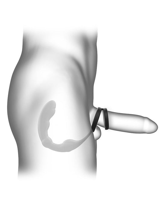 Dorcel - P-Ring - Perineum en Prostaat Vibrator - Met Dubbele Cockring - Zwart-Laced-up.nl