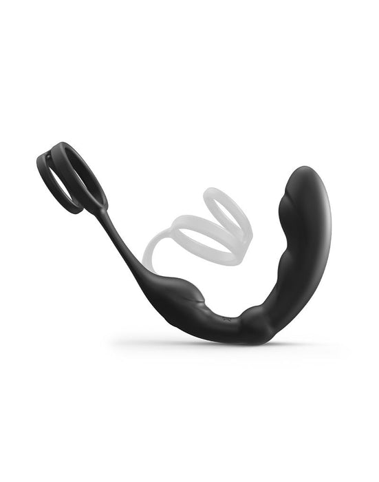 Dorcel - P-Ring - Perineum en Prostaat Vibrator - Met Dubbele Cockring - Zwart-Laced-up.nl