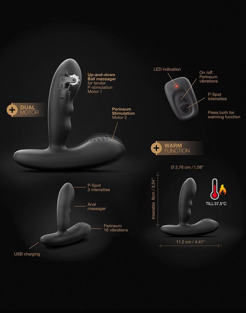 Dorcel - P-Stroker - Prostaat Vibrator Met Afstandsbediening - Zwart-Laced-up.nl