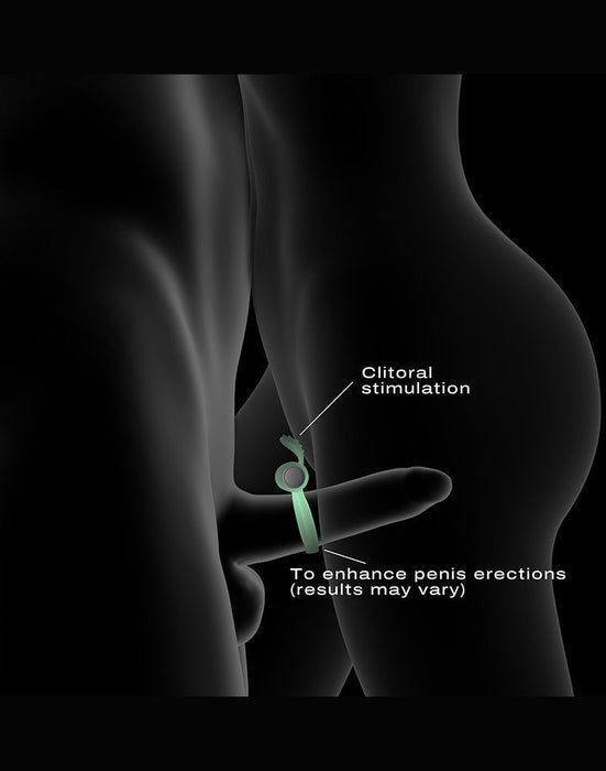 Dorcel - Power Clit - Glow In The Dark - Vibrerende Cockring Met Clitoris Stimulator-Laced-up.nl