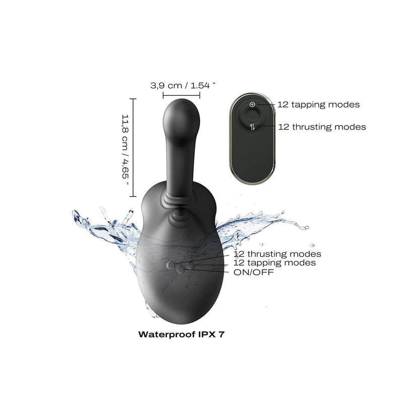 Dorcel - Power Ride - Hands-free Vibrator - Met Stoot Functie - Zwart-Erotiekvoordeel.nl