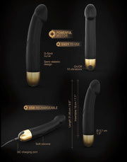 Dorcel - Real Vibration M - Realistische Vibrator - Zwart-Laced-up.nl